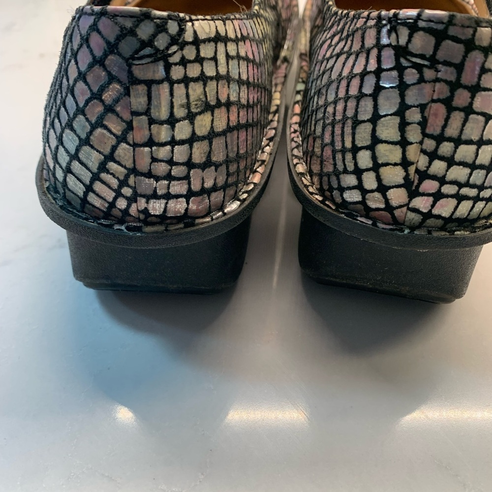 Algeria Iridescent Colorful Squares Mary Jane Shoes Size 41 - Picture 6 of 8